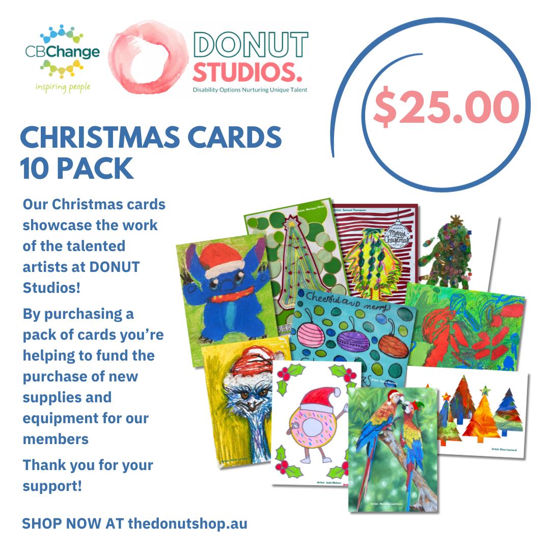 10 Pack Christmas Cards Donut Studios